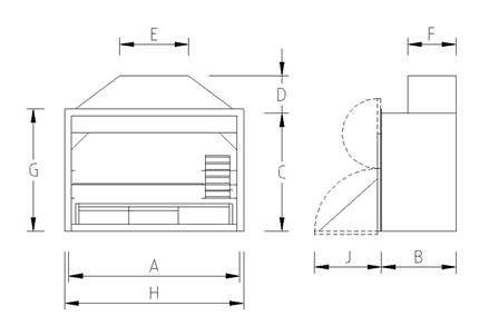 afmetingen inbouw braai