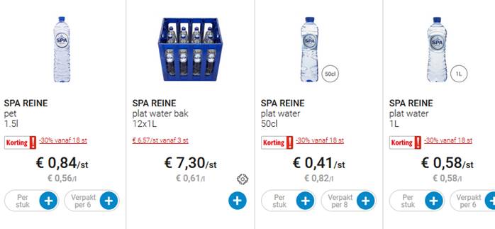 Prisj fles spa reine